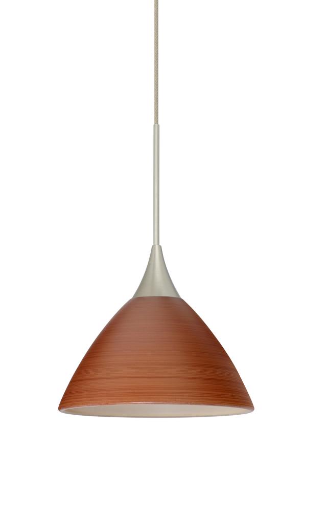 Besa Pendant Domi Satin Nickel Cherry 1x50W MAX GY6.35 Base