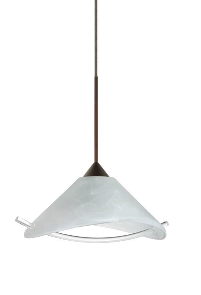Besa Pendant Hoppi Bronze Marble/Clear 1x50W MAX GY6.35 Base