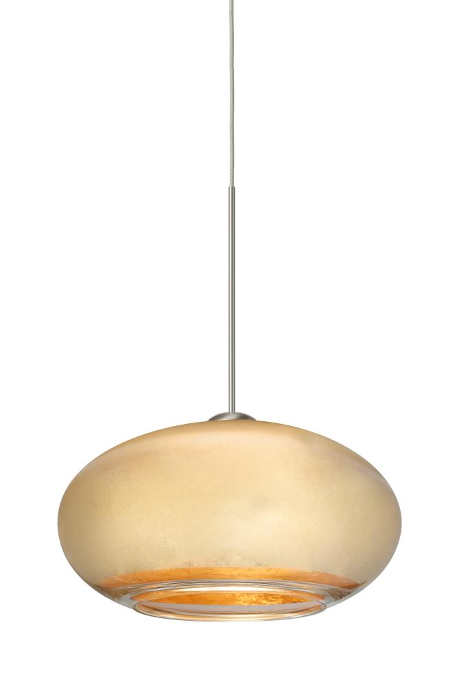 Besa Pendant Brio 7 Satin Nickel Gold Foil 1x35W MAX GY6.35 Base