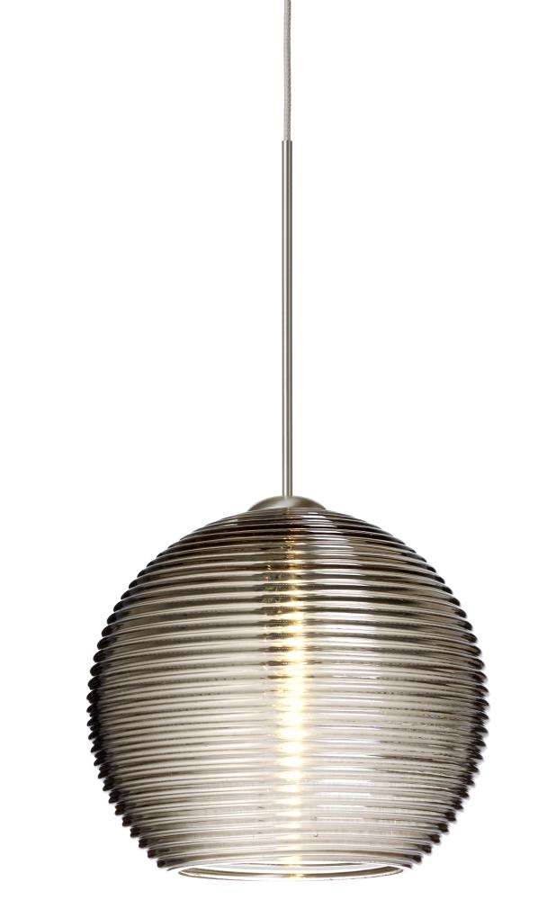 Besa Pendant Kristall 6 Satin Nickel Smoke 1xMAX GY6.35 Base