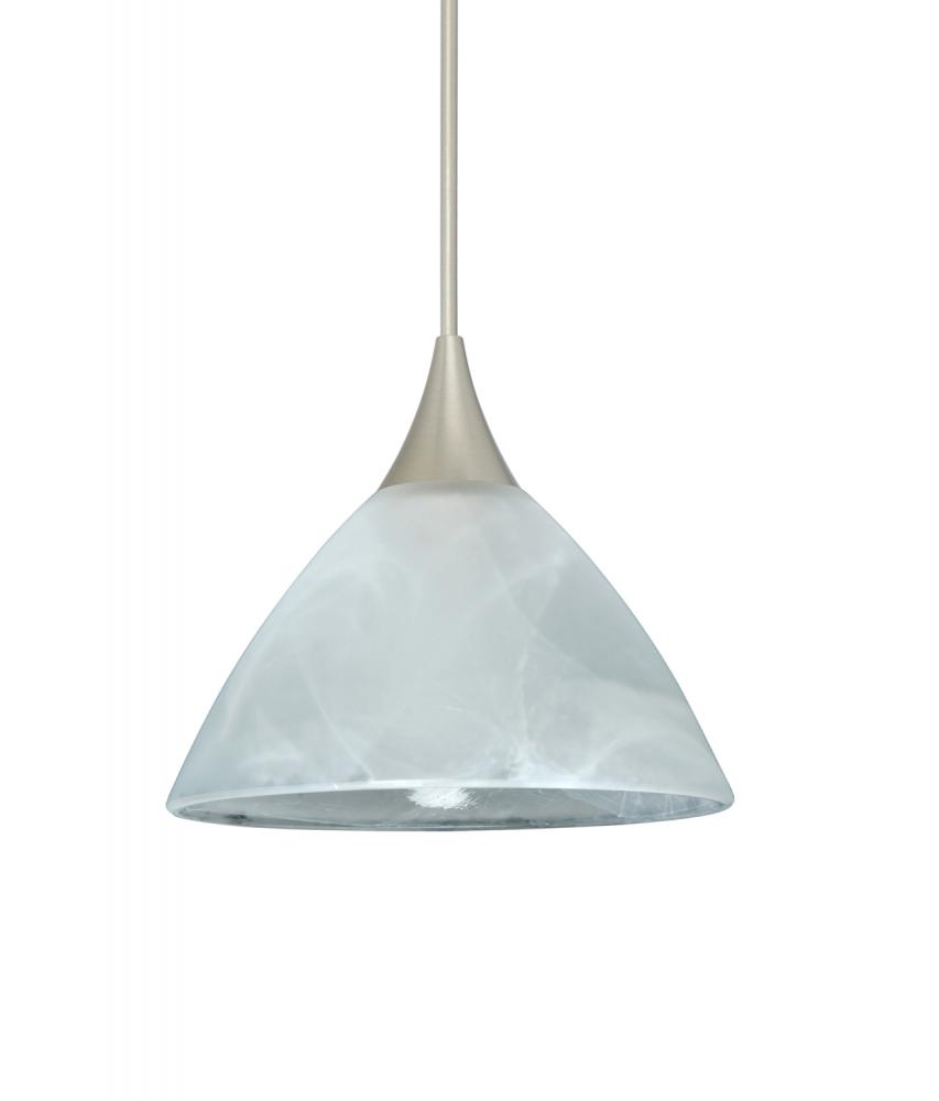 Besa Pendant Domi Satin Nickel Marble 1x50W MAX GY6.35 Base