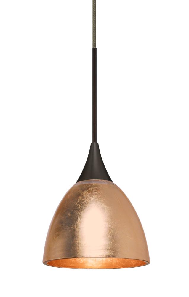 Besa Divi Pendant, Copper Foil, Bronze, 1x50W MAX GY6.35 Base