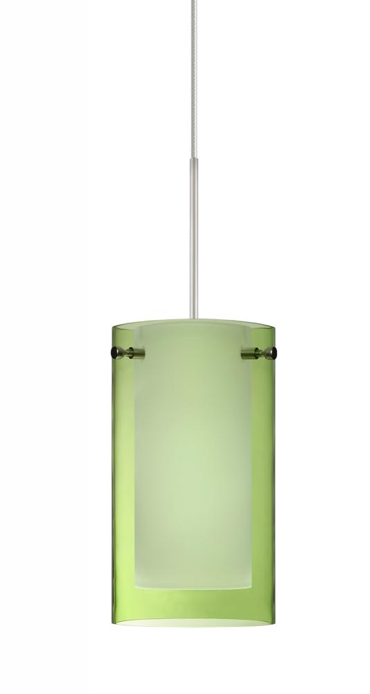 Besa Pendant Pahu 4 Satin Nickel Transparent Olive/Opal 1x35W MAX GY6.35 Base