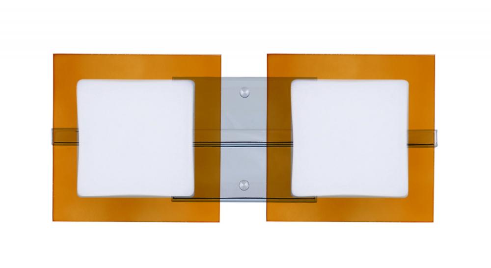 Besa Wall Alex Chrome Opal/Armagnac 2x50W G9