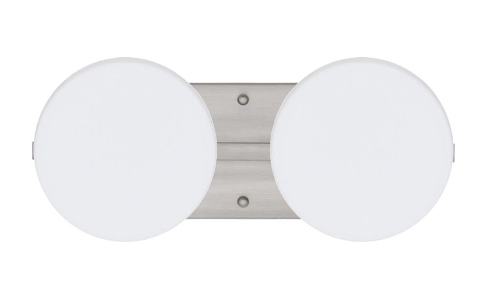 Besa Wall Ciro Satin Nickel Opal Matte 2x5W LED
