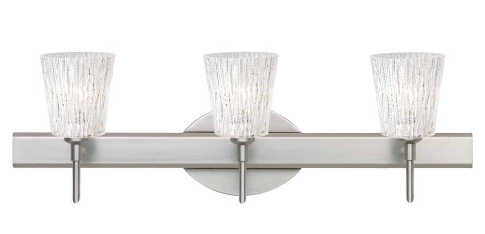 Besa Wall Nico 4 Satin Nickel Glitter Stone 3x40W G9