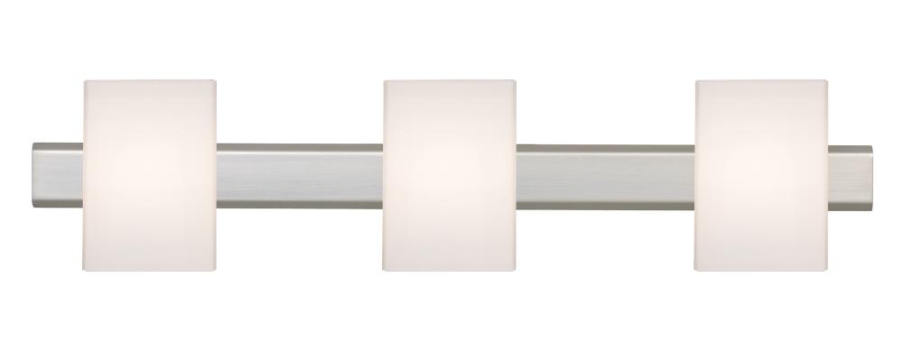 Besa, Tito Vanity, Opal Matte, Satin Nickel Finish, 3x40W G9