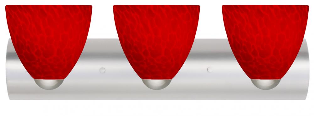 Besa Wall Sasha Satin Nickel Red Cloud 3x75W Medium Base