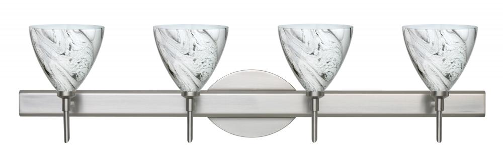 Besa Wall Mia Satin Nickel Marble Grigio 4x5W LED