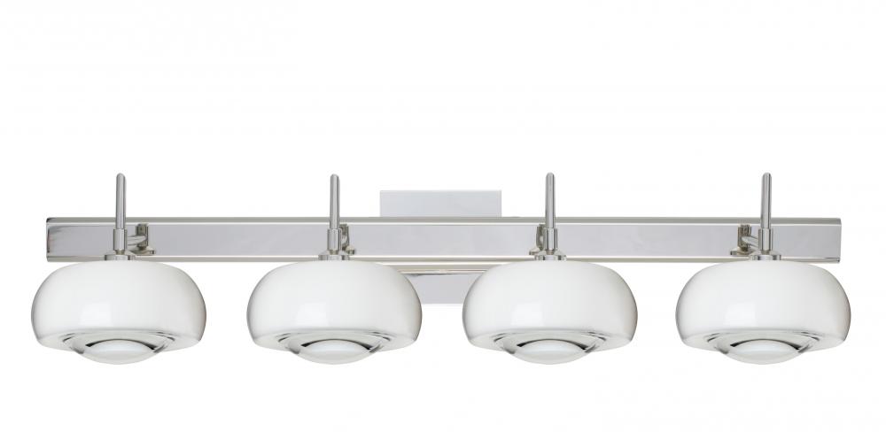 Besa Wall With SQ Canopy Focus Chrome Clear 4x5W LED