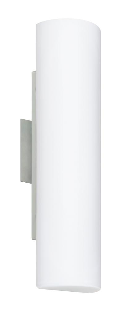 Besa Wall Baaz 16 Satin Nickel Opal Matte 2x5W LED