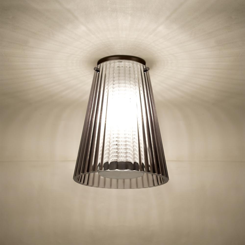 Dion Ceiling, Smoke Shade, Bronze Finish, 1x60W MAX Medium base