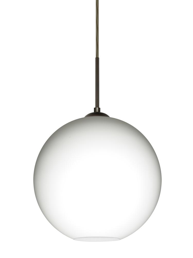 Besa Coco 12 Pendant For Multiport Canopy, Opal Matte, Bronze Finish, 1x60W Medium Base