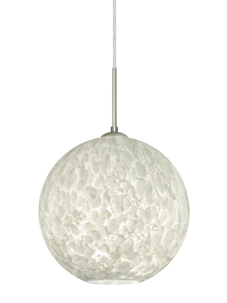 Besa Coco 12 Pendant For Multiport Canopy, Carrera, Satin Nickel Finish, 1x60W Medium Base