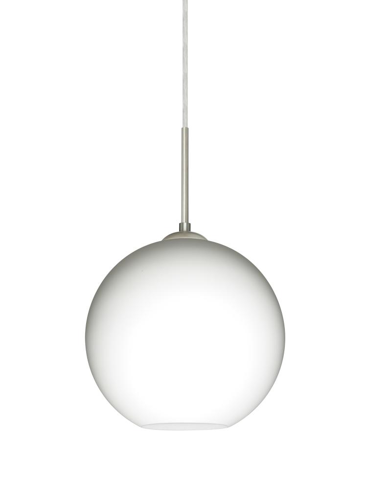 Besa Coco 8 Pendant For Multiport Canopy, Opal Matte, Satin Nickel Finish, 1x60W Medium Base