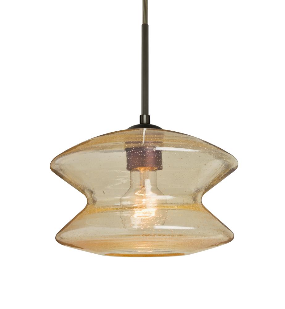 Besa, Zen Cord Pendant For Multiport Canopy, Gold Bubble, Bronze Finish, 1x60W Medium Base