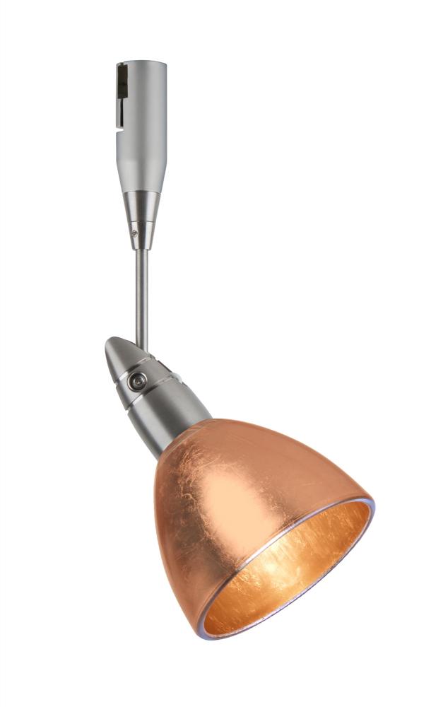 Besa Spotlight With 18" Stem Divi Satin Nickel Copper Foil 1x50W Bipin MR16