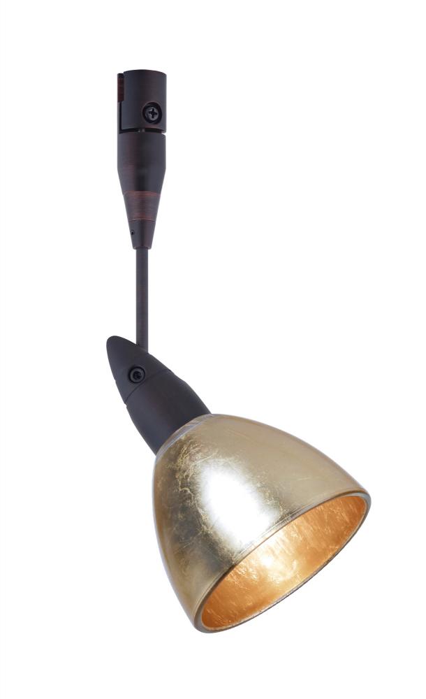 Besa Spotlight With 18" Stem Divi Bronze Gold Foil 1x50W Bipin MR16