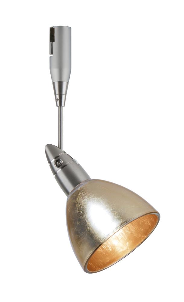 Besa Spotlight With 18" Stem Divi Satin Nickel Gold Foil 1x50W Bipin MR16