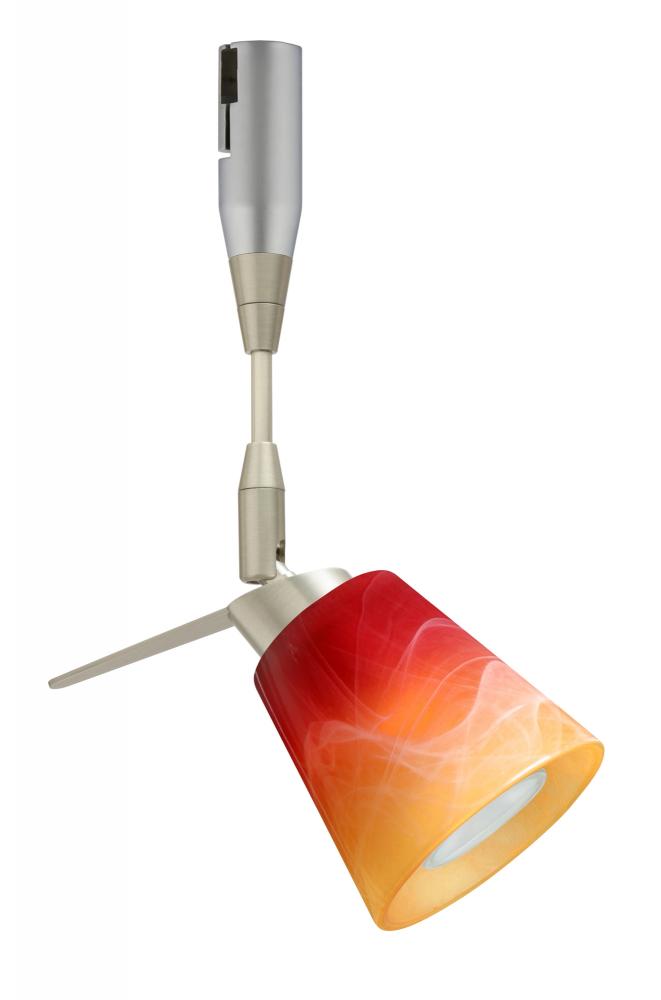 Besa Spotlight With 12" Stem Canto 3 Satin Nickel Solare 1x35W Bipin MR11