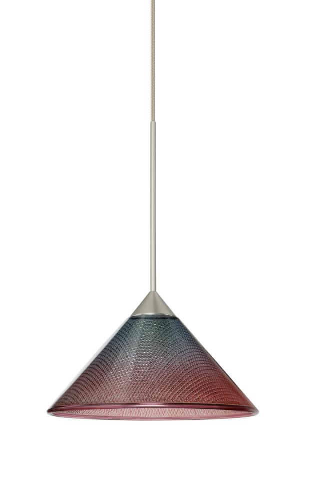 Besa Pendant Kona Satin Nickel Bi-Color 1x50W MAX GY6.35 Base