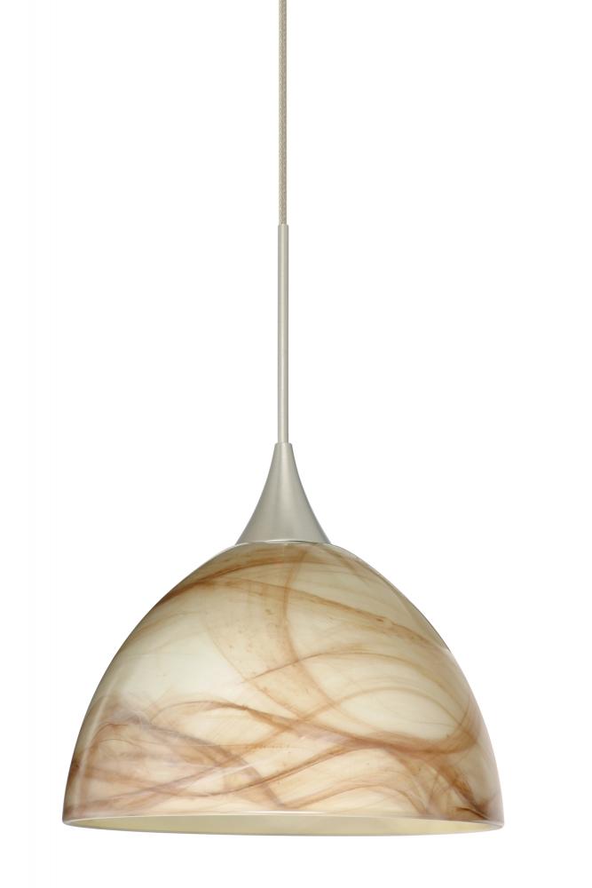 Besa Pendant Brella Satin Nickel Mocha 1x50W MAX GY6.35 Base