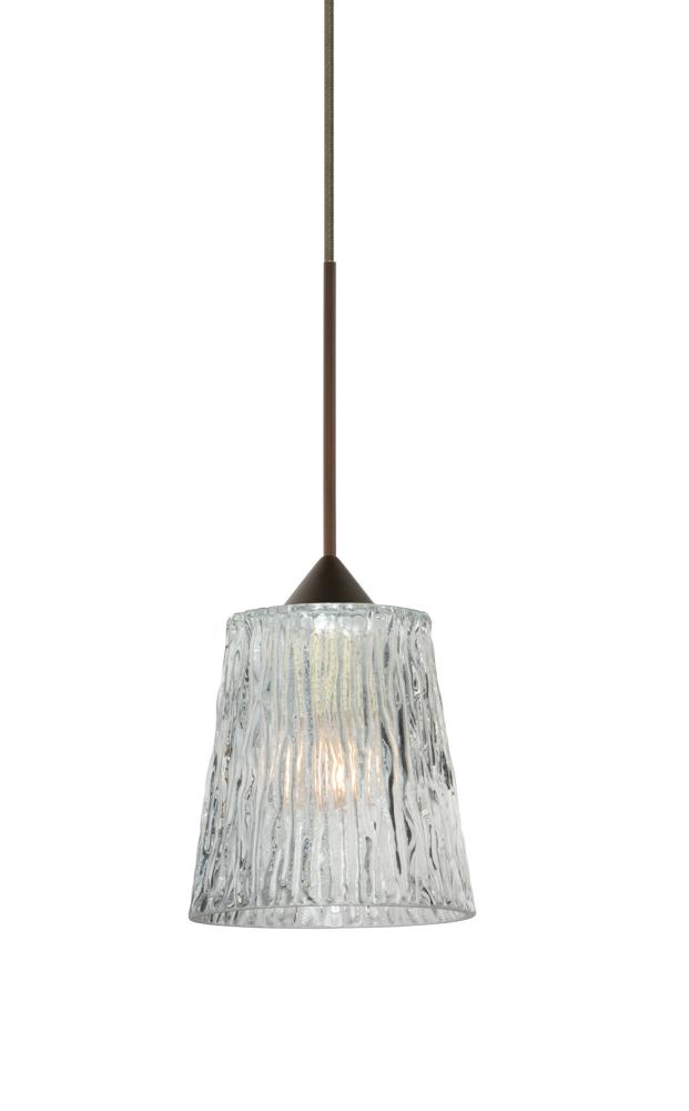 Besa Pendant Nico 4 Bronze Clear Stone 1x35W MAX GY6.35 Base