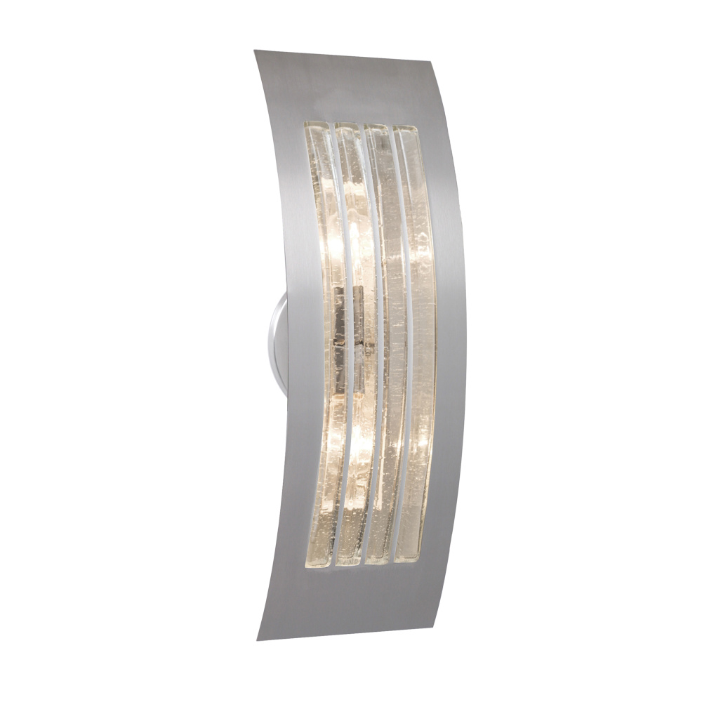 Besa, Sail Wall Sconce, Bubble, Silver Finish, 2x8W LED Filament