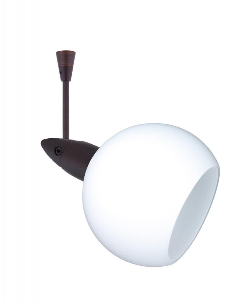 Besa Spotlight With 6" Stem Palla 3 Bronze Opal Matte 1x35W Bipin MR11