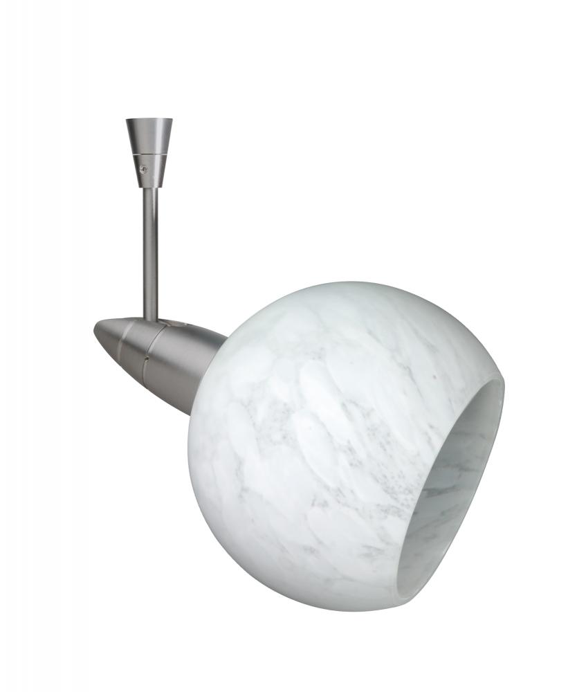 Besa Spotlight With 6" Stem Palla 3 Satin Nickel Carrera 1x35W Bipin MR11