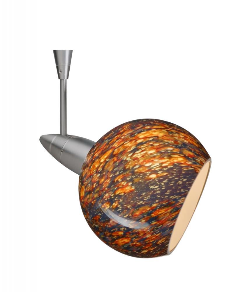 Besa Spotlight With 6" Stem Palla 3 Satin Nickel Ceylon 1x35W Bipin MR11