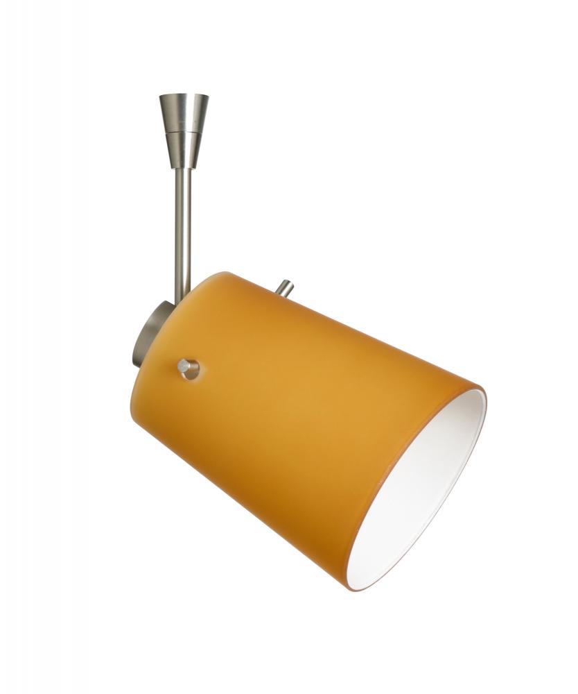 Besa Spotlight With 6" Stem Tammi 3 Satin Nickel Amber Matte 1x50W Bipin MR16