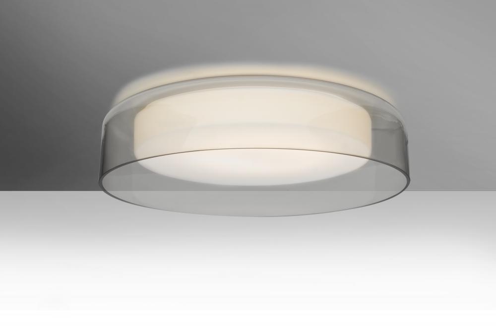 Besa Tango 15 Ceiling, Gray/Opal Matte, 1x20W LED