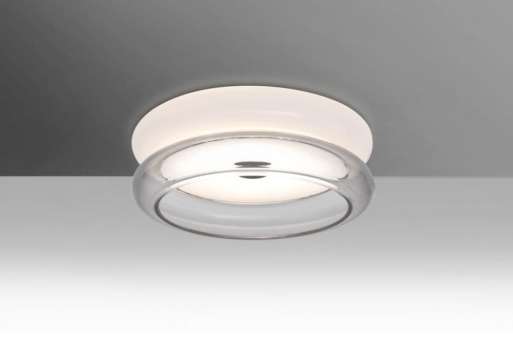 Besa Topper 8 Ceiling, Opal/Clear, Finish, 1x10W LED