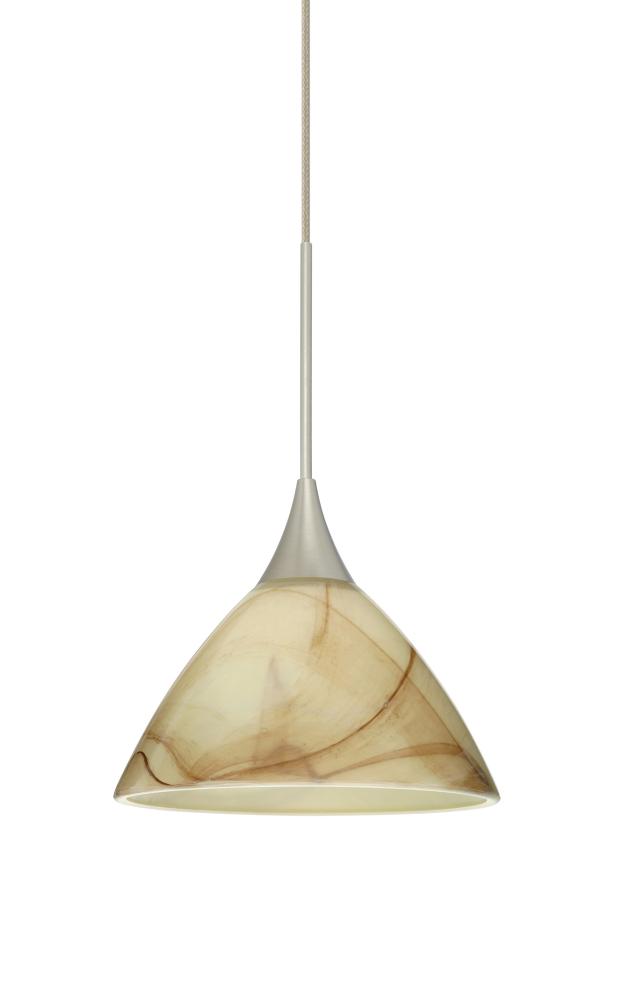 Besa Pendant For Multiport Canopy Domi Satin Nickel Mocha 1x50W MAX GY6.35 Base