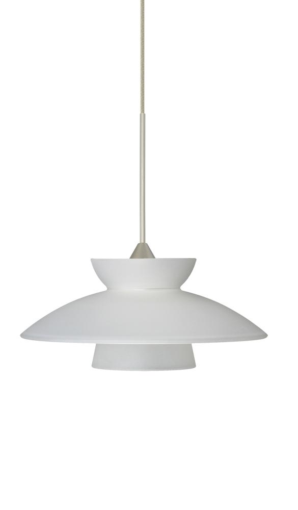 Besa Pendant For Multiport Canopy Trilo 7 Satin Nickel Frost 1x50W MAX GY6.35 Base