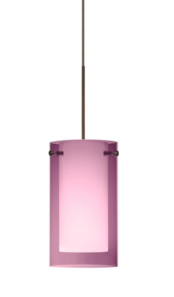 Besa Pendant For Multiport Canopy Pahu 4 Bronze Transparent Amethyst/Opal 1x35W MAX GY6.35 Base