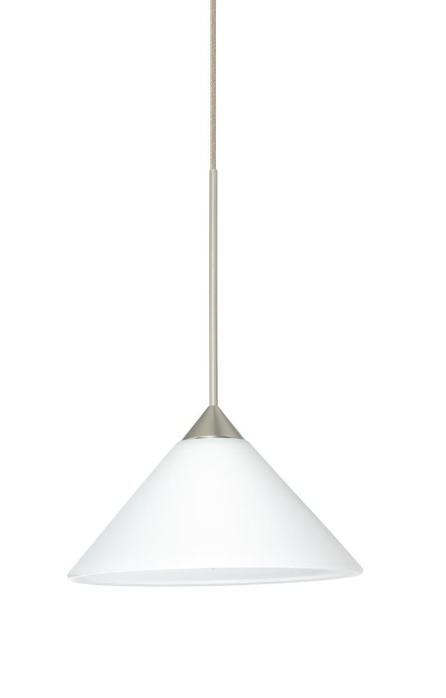 Besa Pendant Kona Satin Nickel White 1x50W MAX GY6.35 Base
