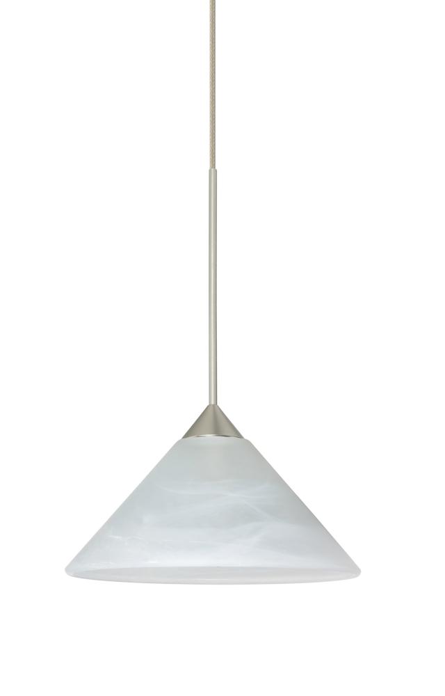 Besa Pendant Kona Satin Nickel Marble 1x50W MAX GY6.35 Base
