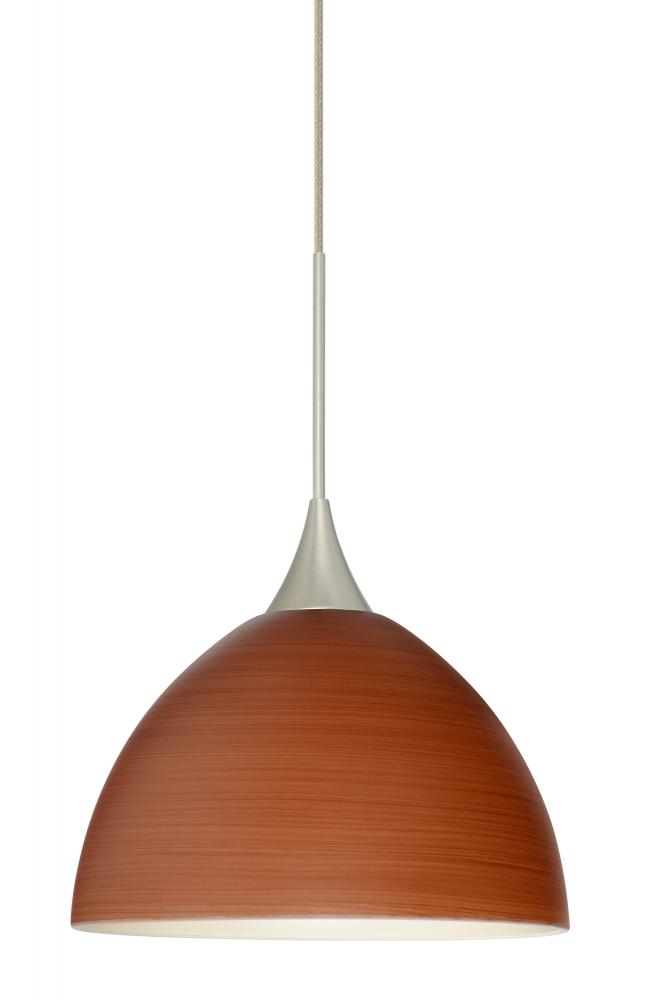 Besa Pendant Brella Satin Nickel Cherry 1x50W MAX GY6.35 Base