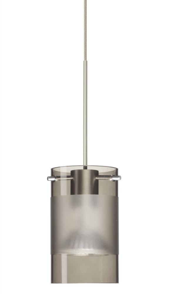 Besa Pendant Scope 4 Satin Nickel Smoke/Frost 1x5W LED