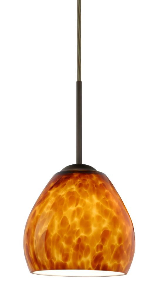 Besa Bolla Pendant For Multiport Canopy Bronze Amber Cloud 1x50W E12 base