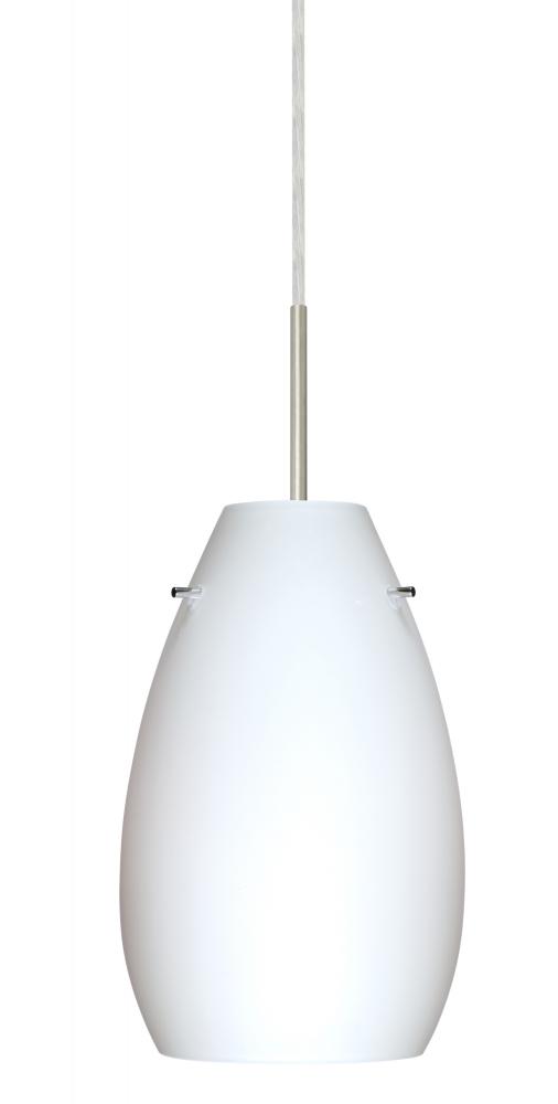 Besa Pera 9 LED Pendant For Multiport Canopy Opal Matte Satin Nickel 1x9W LED
