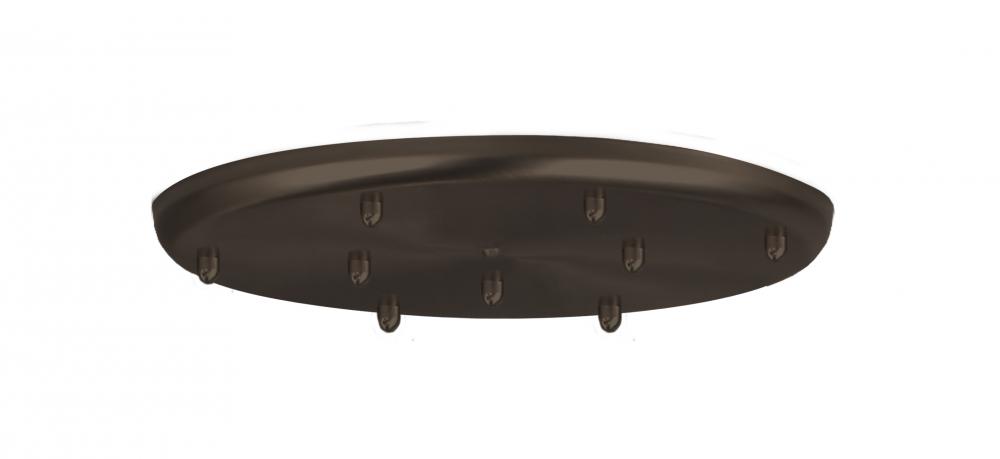 Besa 9-Light Round 120V Multiport Canopy, Bronze