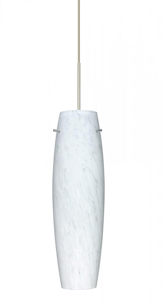 Besa Stilo 11 Pendant, Carrera, Satin Nickel, 1x9W LED
