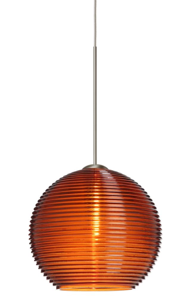 Besa Pendant Kristall 6 Satin Nickel Amber 1x35W MAX GY6.35 Base