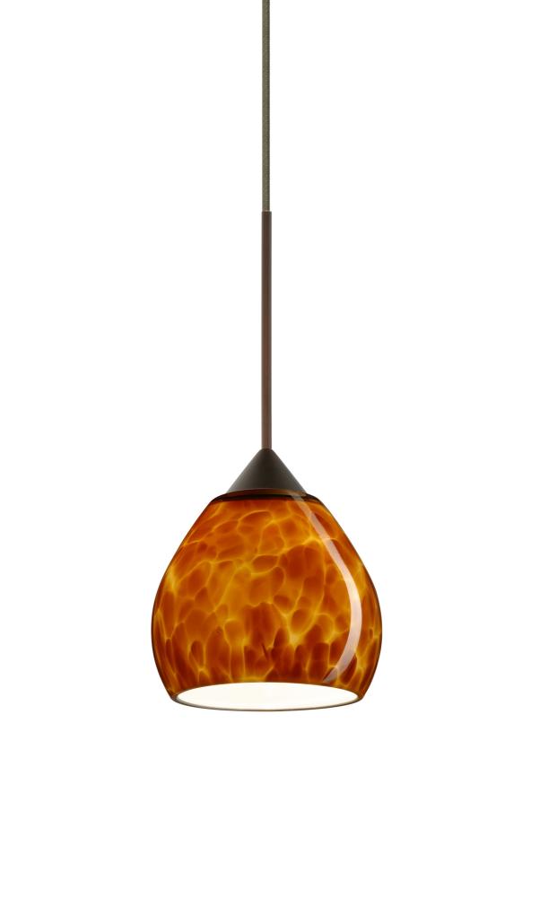 Besa Pendant Tay Tay Bronze Amber Cloud 1x50W MAX GY6.35 Base