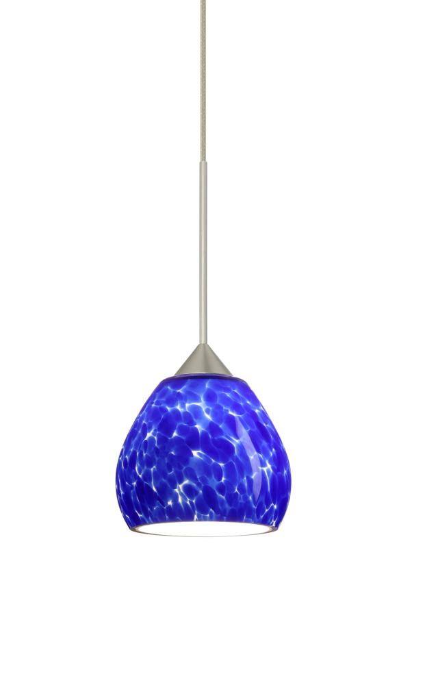 Besa Pendant For Multiport Canopy Tay Tay Satin Nickel Blue Cloud 1x50W MAX GY6.35 Base