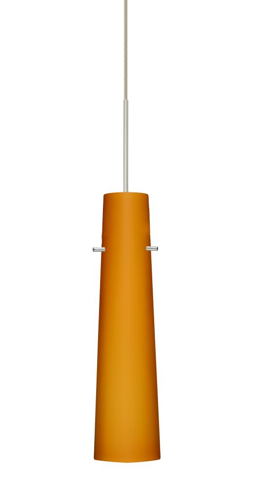 Besa Camino Pendant Satin Nickel Amber Matte 1x50W MAX GY6.35 Base