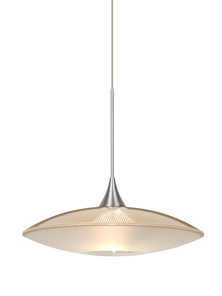 Besa Pendant For Multiport Canopy Spazio Satin Nickel Gold/Frost 1x5W LED